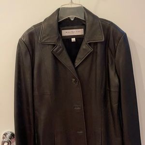 Black leather jacket